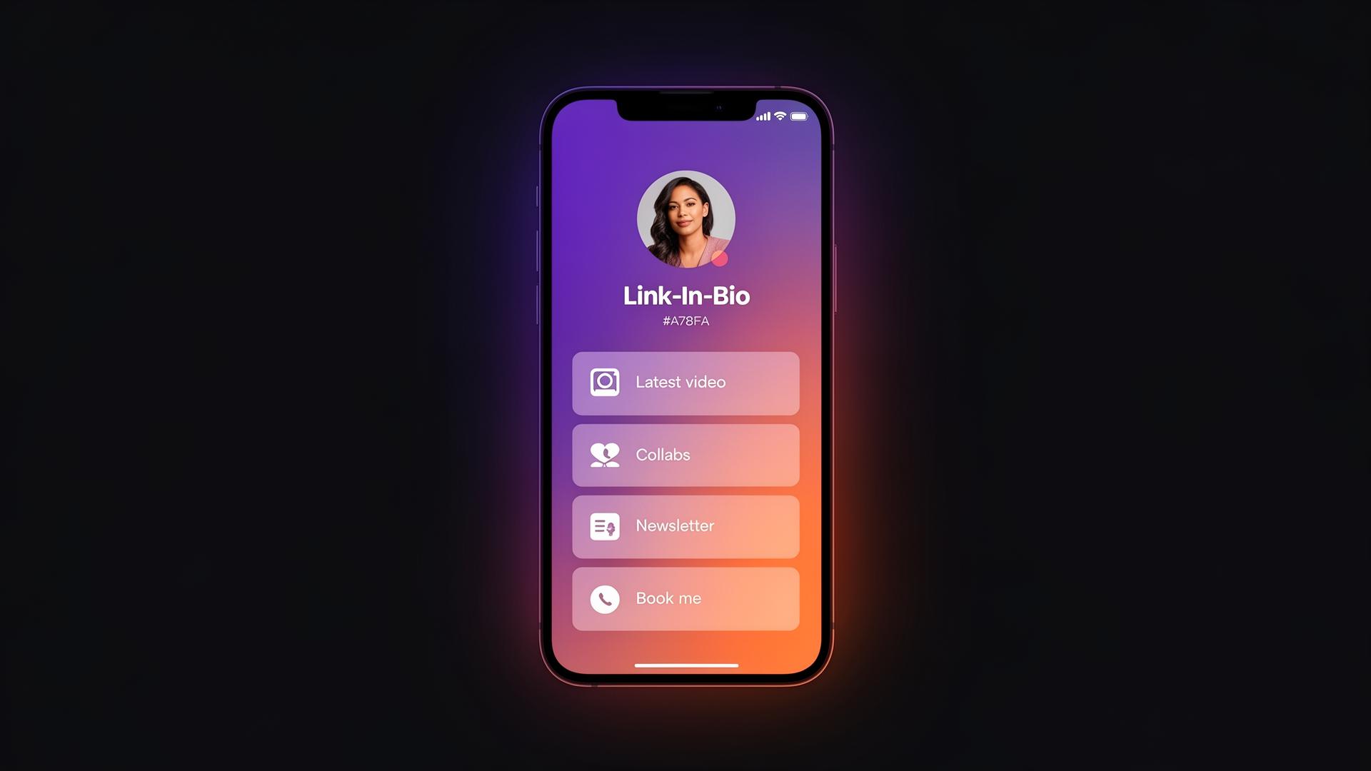 Influki link-in-bio phone preview